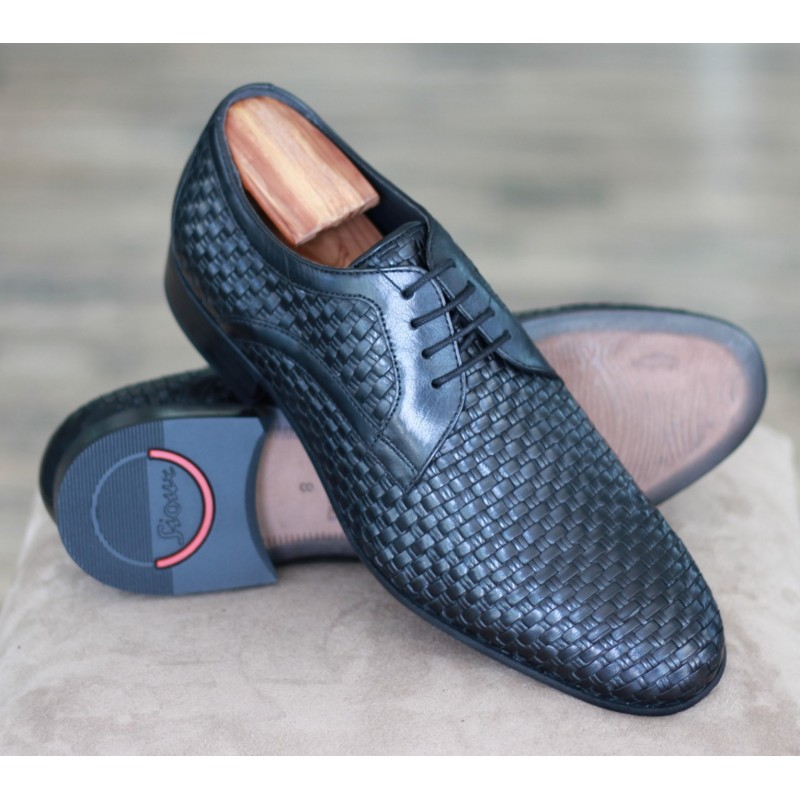 Sioux 24801 Isko black 4 eye woven derby Sioux 24801 Isko black 4 eye woven derby