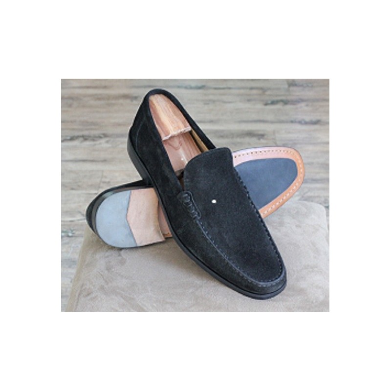 Cheaney Milano black suede loafer