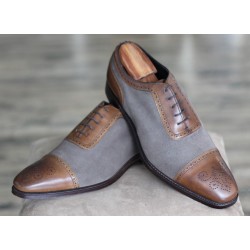 Cheaney Specials J1599-5 grey/brown 5 eye semi brogue