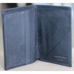 Spanish black leather wallet 4813