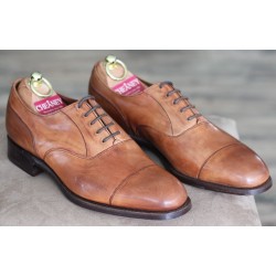 J699-32 Cheaney Factory Clearance 5 eye brown plain cap oxford