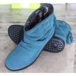 Hotter Pixie teal suede half boot