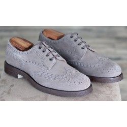 Cheaney Specials J999-32 grey suede 4 eye brogue derby