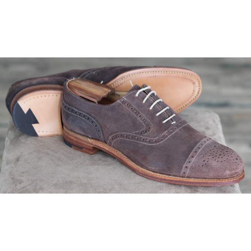 Cheaney Specials J1299-23 brown suede 5 eye semi brogue oxford Cheaney Specials J1299-23 brown suede 5 eye semi brogue oxford