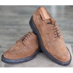 Cheaney Specials J1299-25 brown suede 5 eye split-toe apron derby