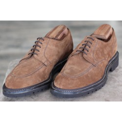 Cheaney Specials J1299-25 brown suede 5 eye split-toe apron derby