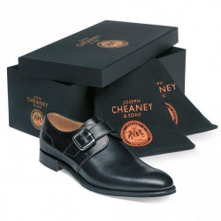 Cheaney Moorgate black monk leather sole