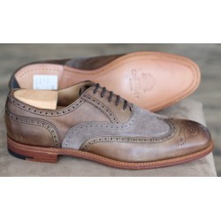 Cheaney Specials J1299-36 brown calf/grey suede 5 eye brogue