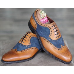 Cheaney Specials J1299-58 brown/navy blue 5 eye spectator brogue
