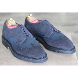 Cheaney Specials J1299-64 navy blue suede 5 eye derby