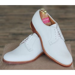 Cheaney Specials J1299-105 white nubuck 5 eye derby