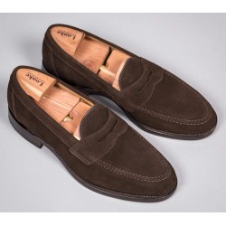 Loake Imperial L dark brown suede loafer