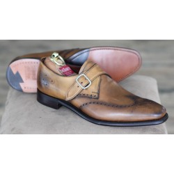 Cheaney Specials J1599-208 brown brogue single monk