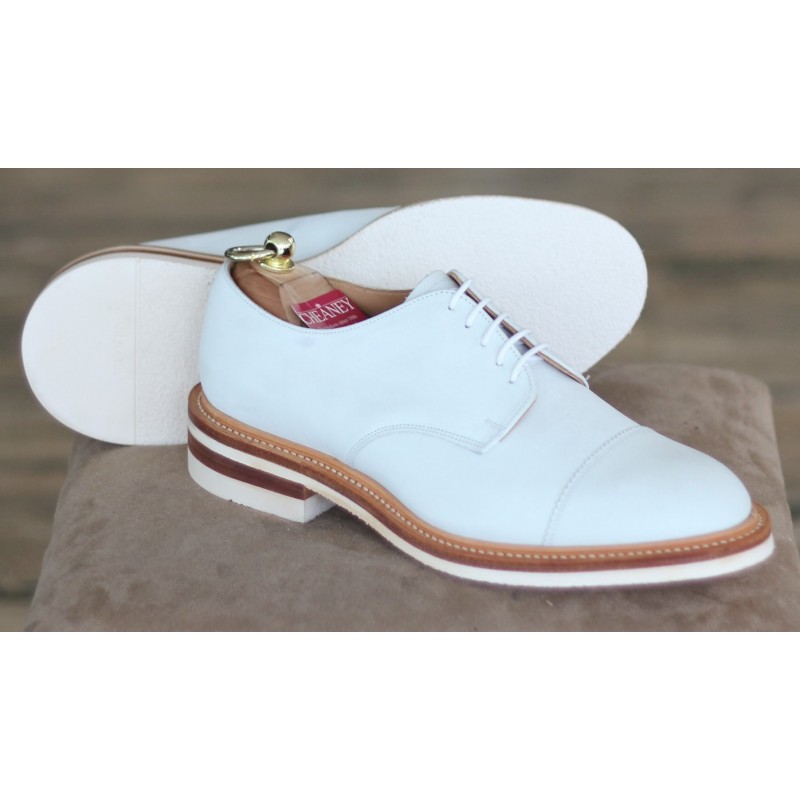 Cheaney Specials J1299-146 white nubuck 5 eye derby Cheaney Specials J1299-146 white nubuck 5 eye derby